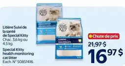 Walmart Special Kitty health monitoring cat litter offer