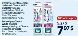 Walmart Sensodyne Clinical White enamel strengthening or Clinical Repair toothpaste offer