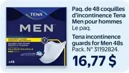 Walmart Tena incontinence guards for Men offer