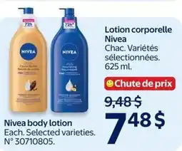 Walmart Nivea body lotion offer