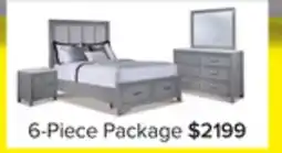 Leon's Silverstone 6 - Piece Queen Storage Bedroom Package - Mist Grey offer