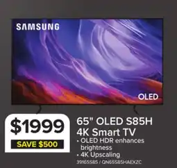 Leon's Samsung 65 OLED S85H 4K Vision AI Smart TV - QN65S85HAEXZC offer