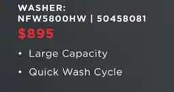 Leon's Amana White Front Load Washer (5.0 Cu.Ft.) - NFW5800HW offer