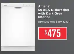 Leon's Amana White Dishwasher with Quick Wash Cycle - ADFS2524RW offer