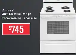 Leon's Amana White Freestanding Electric Range (4.8 Cu. Ft.) - YACR4303MFW offer