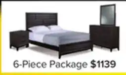 Leon's Fog 6-Piece Queen Bedroom Package - White, Black offer
