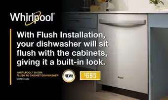 Leon's Whirlpool White Dishwasher with Deep Top Rack (50 dBA) - WDT740SALW offer