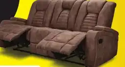Leon's Dallas Reclining Sofa With Drop Down Table - Mocha offer