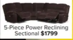 Leon's Maxwell 5-Piece Power Reclining Sectional - Brown offer