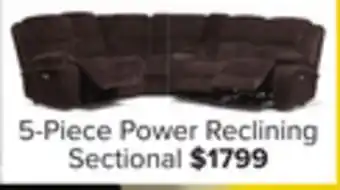 Leon's Maxwell 5-Piece Power Reclining Sectional - Brown offer