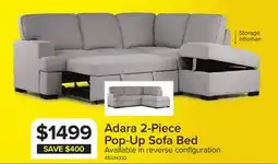 Leon's Adara 2-Piece Sectional with Left-Facing Pop-Up Bed - Beige offer