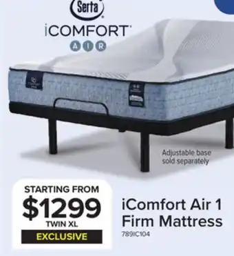 Leon's Serta iComfort AIR 1 Firm 11.5 Twin XL Mattress offer