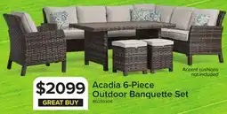 Leon's Acadia 6-Piece Banquette Outdoor Furniture - Grey, Beige offer