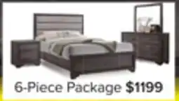 Leon's Sophie 6-Piece Queen Bedroom Package - Weathered Grey offer