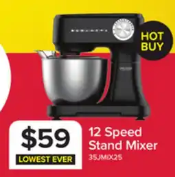 Leon's 3.5L Stand Mixer 12 Speed - Black offer