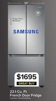 Leon's Samsung 30 22.1 Cu. Ft. Stainless Steel French Door Refrigerator - RF22A4111SR/AA offer