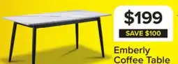 Leon's Emberly 44 Coffee Table - Black & Grey Sintered Stone offer