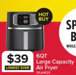 Leon's 5.7L / 6QT Large Capacity Air Fryer offer