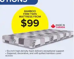 Leon's Bamboo Firm Twin Mattress offer