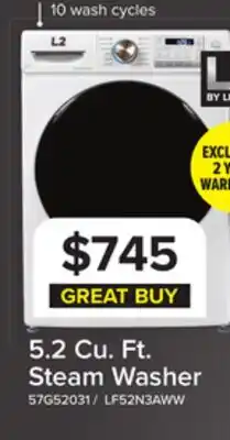 Leon's L2 White Front Load Washer (5.2 Cu. Ft) - LF52N3AWW offer