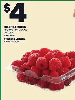 Independent City Market RASPBERRIES, HALF PINT offer