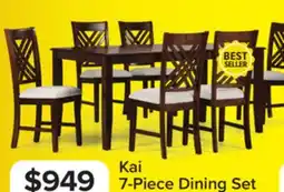 Leon's Kai 7-Piece Extendable Dining Set - Brown offer