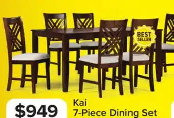 Leon's Kai 7-Piece Extendable Dining Set - Brown offer