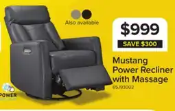 Leon's Mustang Swivel Glider Power Recliner - Dark Grey offer