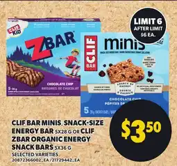 Independent City Market CLIF BAR MINIS, SNACK-SIZE ENERGY BAR 5X28 G OR CLIF ZBAR ORGANIC ENERGY SNACK BARS, 5X36 G offer