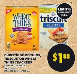 Independent City Market CHRISTIE GOOD THINS, TRISCUIT OR WHEAT THINS CRACKERS offer