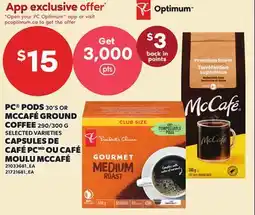 Independent City Market PC PODS, 30'S OR MCCAFÉ GROUND COFFEE, 290/300 G offer