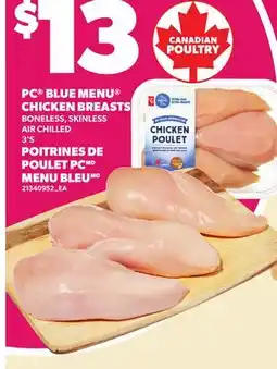 Independent City Market PC BLUE MENU CHICKEN BREASTS, 3'S offer