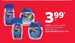 Rexall TUMS Calcium Antacids 60's-100's or Chewy Bites 68 - 52% offer