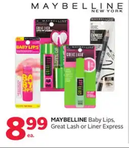 Rexall MAYBELLINE Baby Lips, Great Lash or Liner Express offer