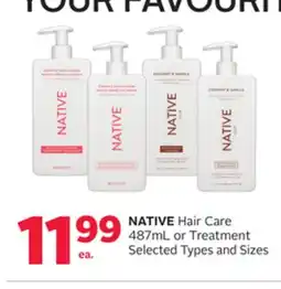 Rexall NATIVE Hair Care offer