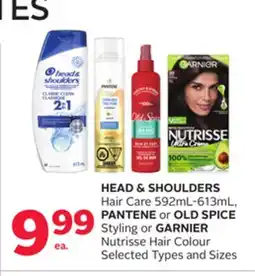 Rexall HEAD & SHOULDERS Hair Care 592mL-613mL, PANTENE or OLD SPICE Styling or GARNIER Nutrisse Hair Colour offer