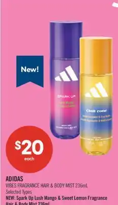 Shoppers Drug Mart ADIDAS VIBES FRAGRANCE HAIR & BODY MIST offer