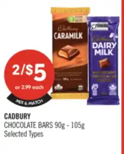 Shoppers Drug Mart CADBURY CHOCOLATE BARS offer