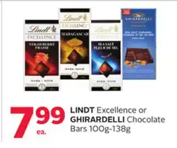 Rexall LINDT Excellence or GHIRARDELLI Chocolate offer