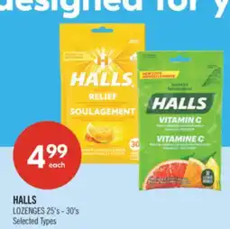 Shoppers Drug Mart HALLS LOZENGES offer