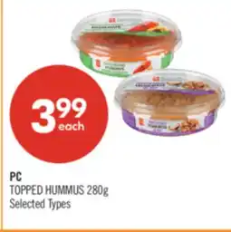 Shoppers Drug Mart PC TOPPED HUMMUS offer