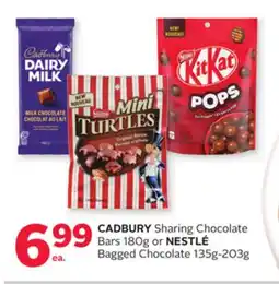 Rexall CADBURY Sharing Chocolate Bars 180g or NESTLÉ Bagged Chocolate offer