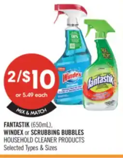 Shoppers Drug Mart FANTASTIK (650mL), WINDEX or SCRUBBING BUBBLES HOUSEHOLD CLEANER PRODUCTS offer