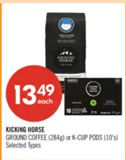 Shoppers Drug Mart KICKING HORSE GROUND COFFEE (284g) or K-CUP PODS (10's) offer