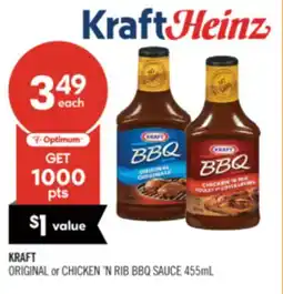 Shoppers Drug Mart KRAFT ORIGINAL or CHICKEN 'N RIB BBQ SAUCE offer