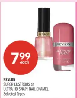 Shoppers Drug Mart REVLON SUPER LUSTROUS or ULTRA HD SNAP! NAIL ENAMEL offer