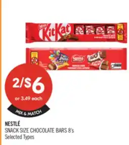 Shoppers Drug Mart NESTLÉ SNACK SIZE CHOCOLATE BARS offer