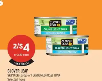 Shoppers Drug Mart CLOVER LEAF SKIPJACK (170g) or FLAVOURED (85g) TUNA offer