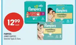 Shoppers Drug Mart PAMPERS JUMBO DIAPERS offer