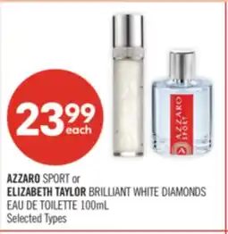 Shoppers Drug Mart AZZARO SPORT or ELIZABETH TAYLOR BRILLIANT WHITE DIAMONDS EAU DE TOILETTE offer